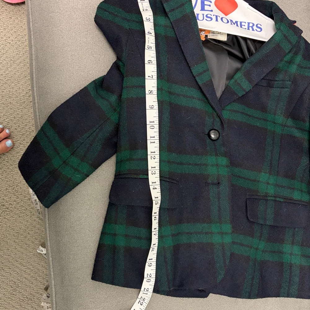 GAP Plaid Blazer - Navy and Green - Picture 8 of 8